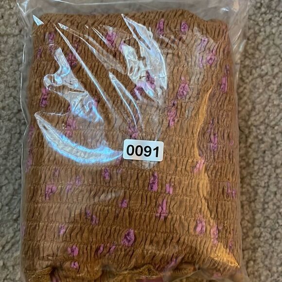 FREE PEOPLE Marigold Mix Print Smocked Top XS - Picture 9 of 9